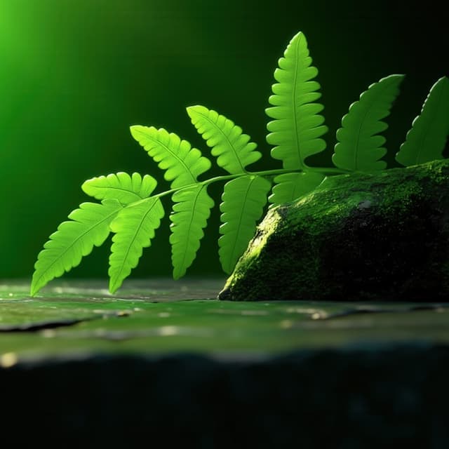 Green fern leaves